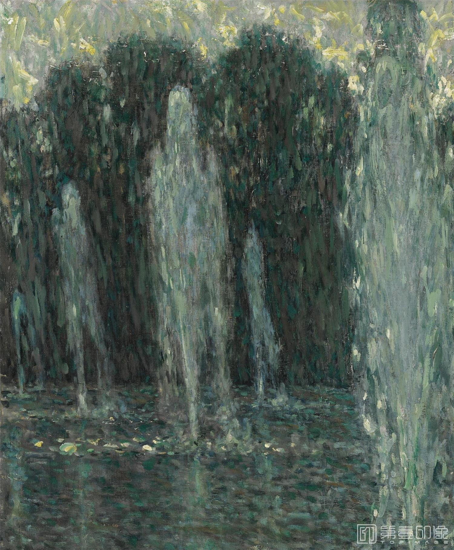 油画-LESJETSD'EAU,VERSAILLES